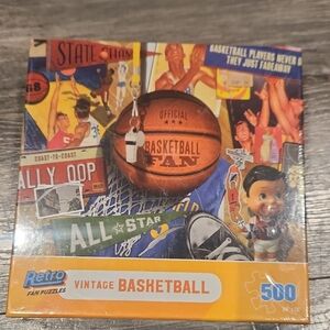 NWT Retro Basketball Jigsaw Puzzle - 500 Pieces 24" X 18"